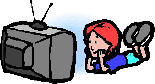 Watching tv clip art