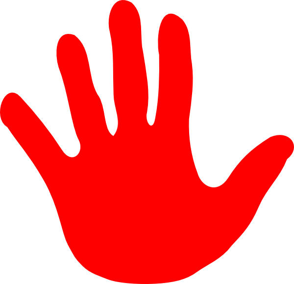 Stop sign hand clipart