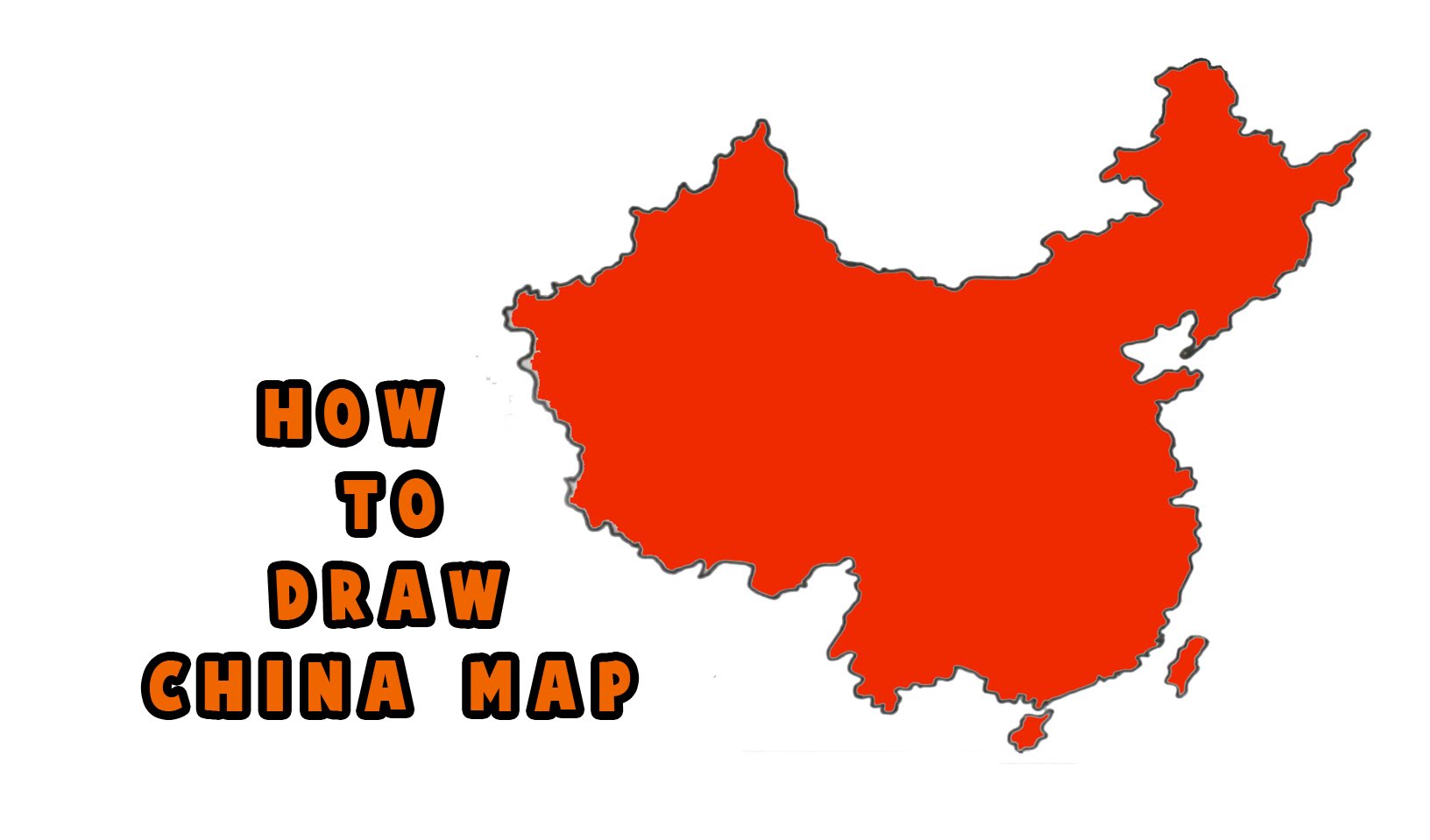 How to Draw China Map - YouTube