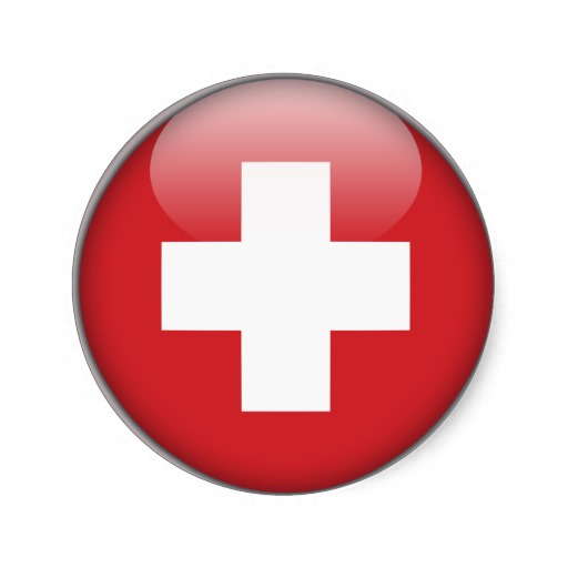 Swiss Flag - Flag of Switzerland Round Sticker from Zazzle.