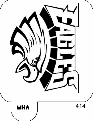 Mr. HAIR ART STENCIL - Philadelphia Eagles Logo