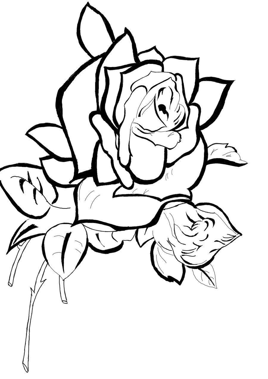 Rose Lineart