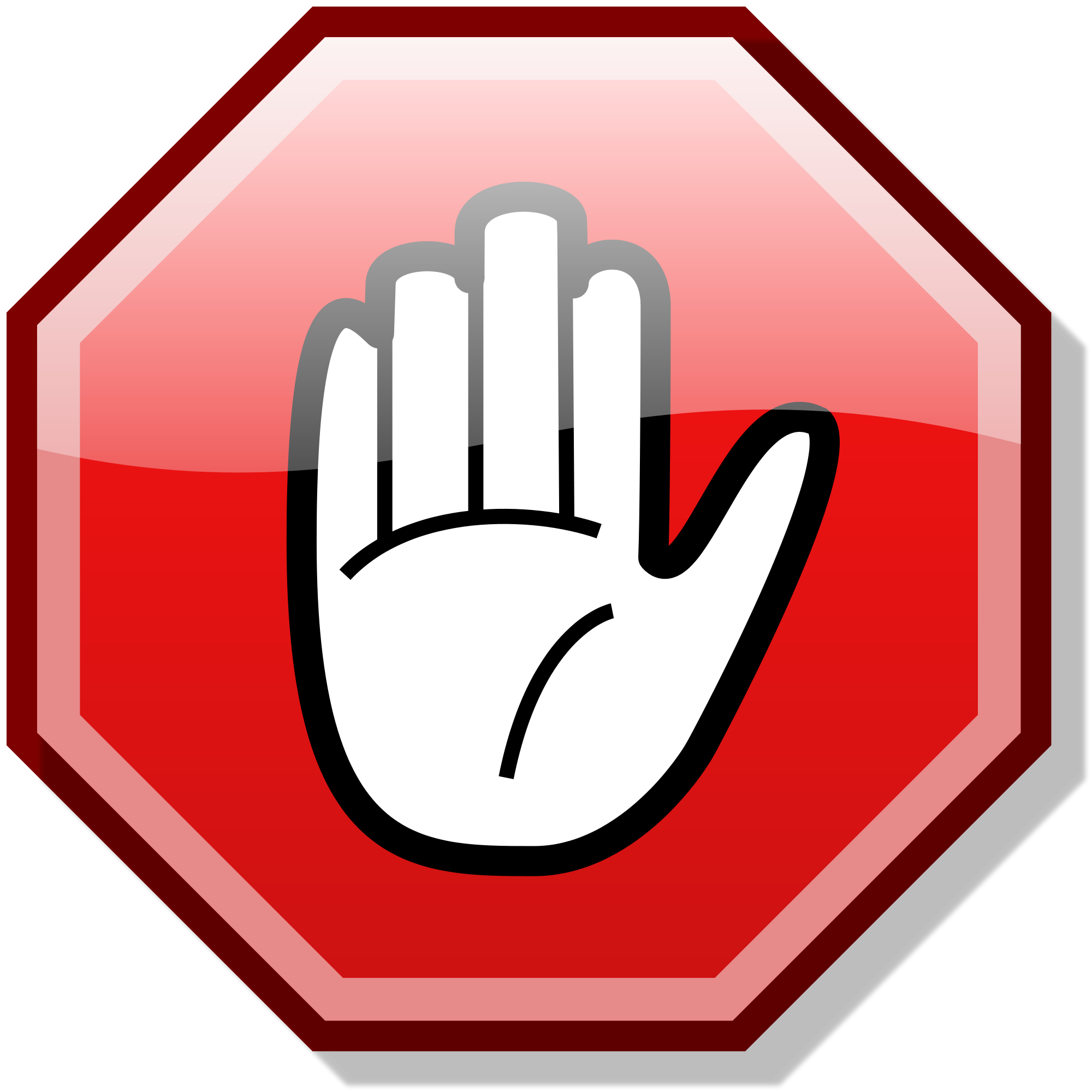 Image - 240px-Stop hand nuvola.svg.png - The SpongeBob SquarePants ...