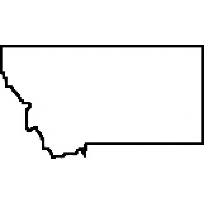 Teacher State of Montana Outline Map Rubber Stamp