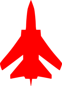 Fighter Jet Red clip art - vector clip art online, royalty free ...