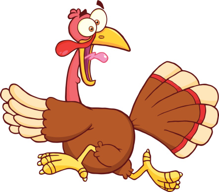 Clip Art Of A Running Turkey Clip Art, Vector Images ...