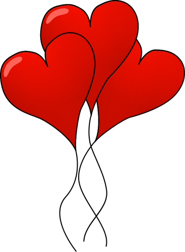 Palloncini cuore vettoriale ClipArt | Immagini vettoriali gratuiti