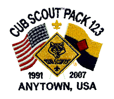 Click! Custom Embroidered Cub Scoutâ?¢ Pack T-shirts [ClassB.com]
