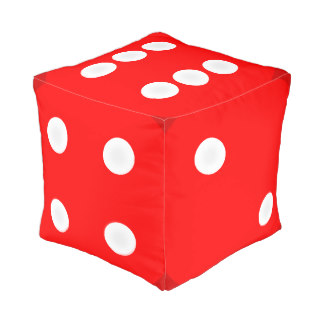 Red Dice Poufs Pillows & Ottomans | Zazzle