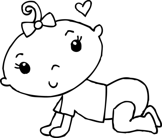 Baby clipart black and white