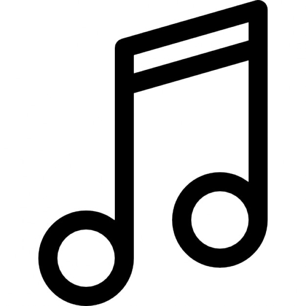 Double musical note outline Icons | Free Download