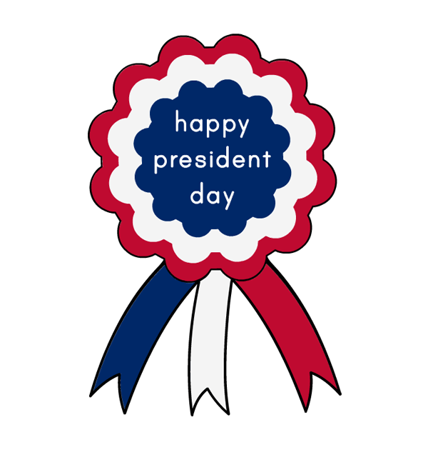 clip art badge text happy presidents day