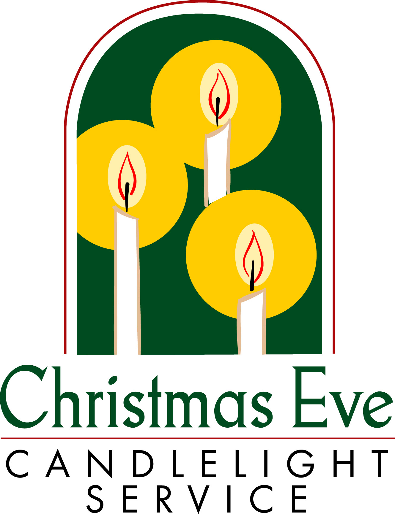 Christmas eve candlelight service clipart