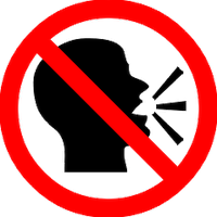 No Talking Clipart - Tumundografico