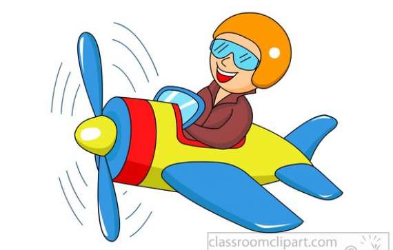 Small Cartoon Airplane Flying - DecorBold