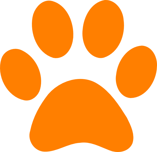 Craft Sites for Kids Orange Paw Print