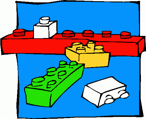 Kids building blocks clipart