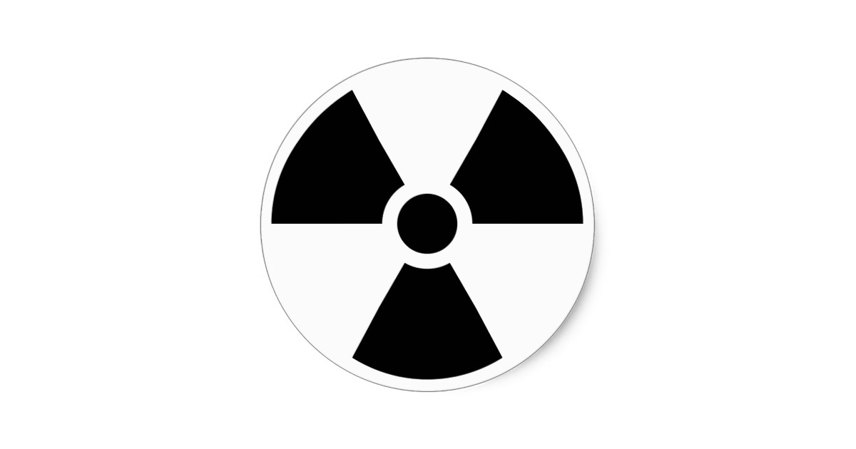 Radiation Trefoil Sign Symbol Warning Sign Symbol Classic Round ...