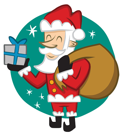 Secret Santa Clip Art, Vector Images & Illustrations