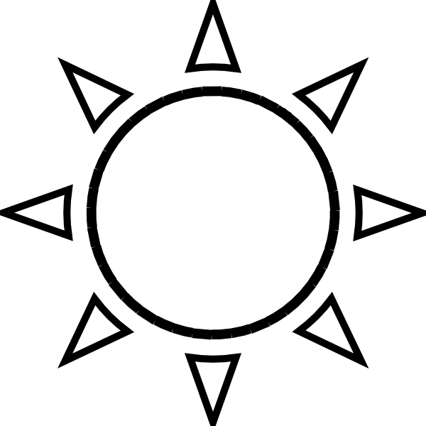 Sun Clipart Black And White - Free Clipart Images