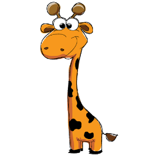 Cute giraffe animals clipart