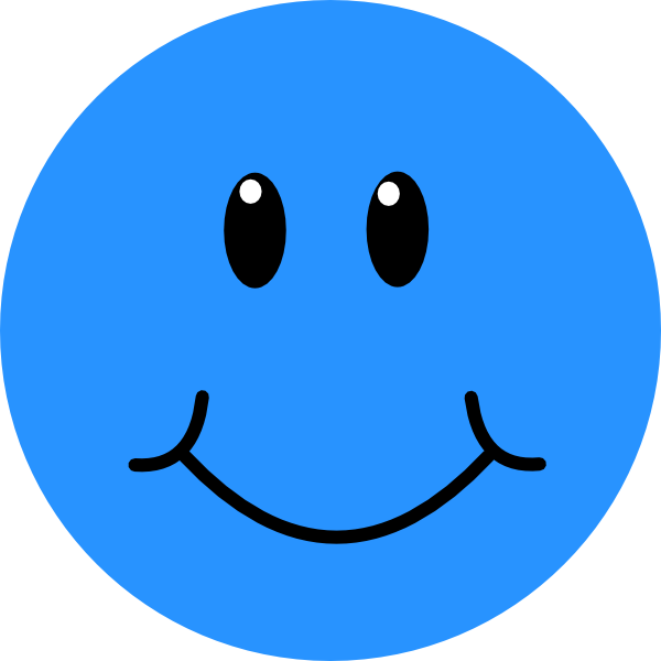 Blue Smiley Face Clipart