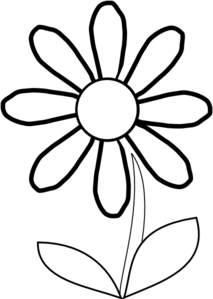 Flower stem clipart outline