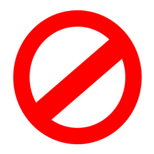 No symbol clip art