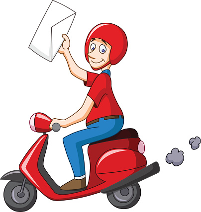 Bicycle Messenger Clip Art, Vector Images & Illustrations