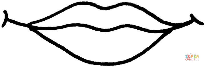 Lips coloring page | Free Printable Coloring Pages