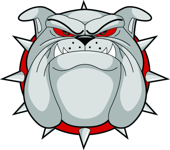 Clipart bulldog head vector free