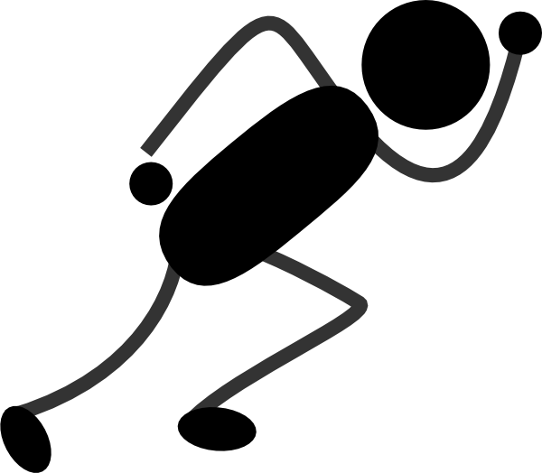 Stick Man Running Clipart