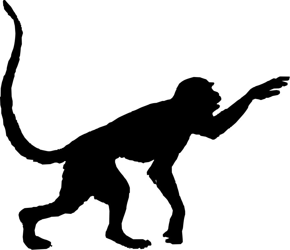Monkey Silhouette | Free Download Clip Art | Free Clip Art | on ...