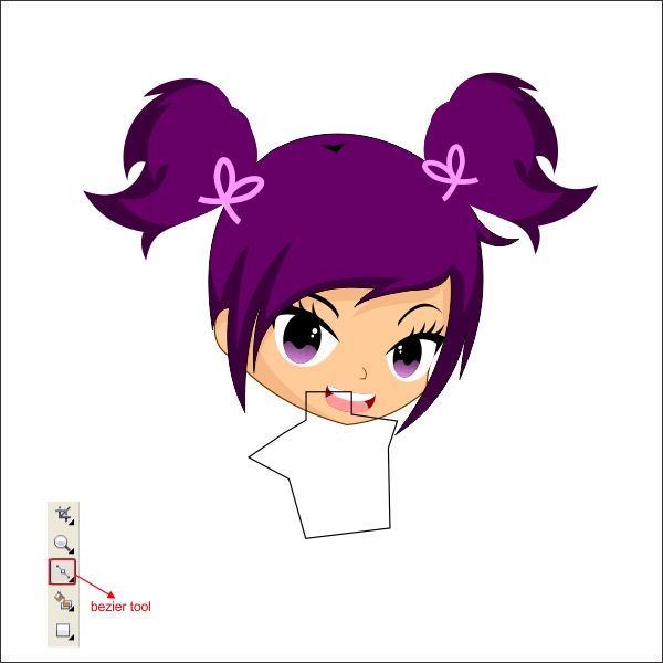 Drawing an Anime Cartoon in Corel Draw