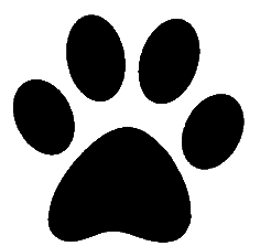 Animal paw prints clip art