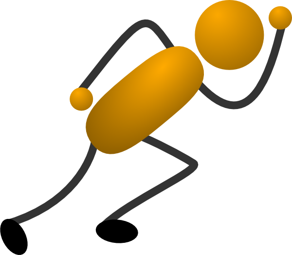 Stick Figure Running Clipart