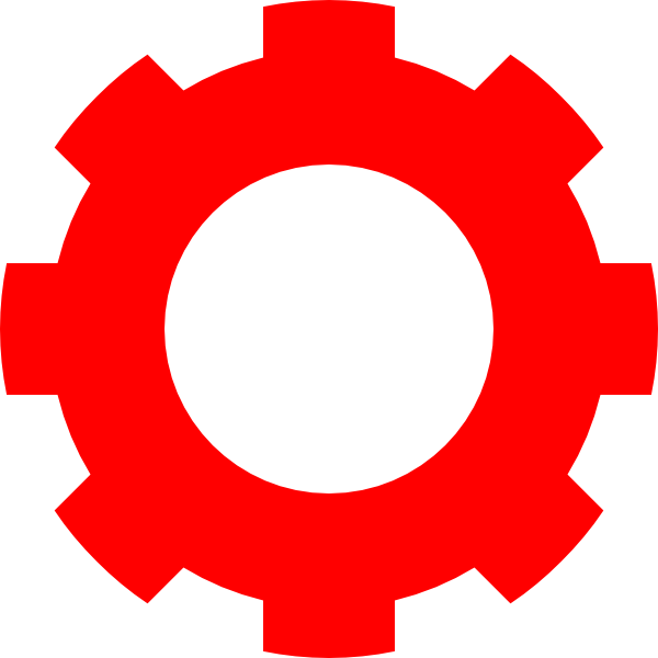 Red Gear clip art - vector clip art online, royalty free & public ...