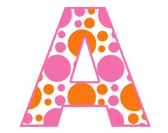 polka dot letter