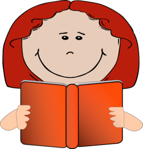Girl Reading clip art - vector clip art online, royalty free ...