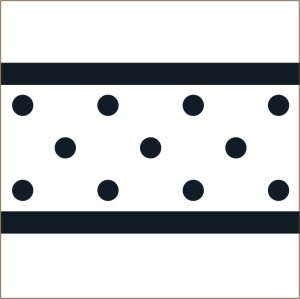 Polka Dot Border Stencil Pottery Barn Style
