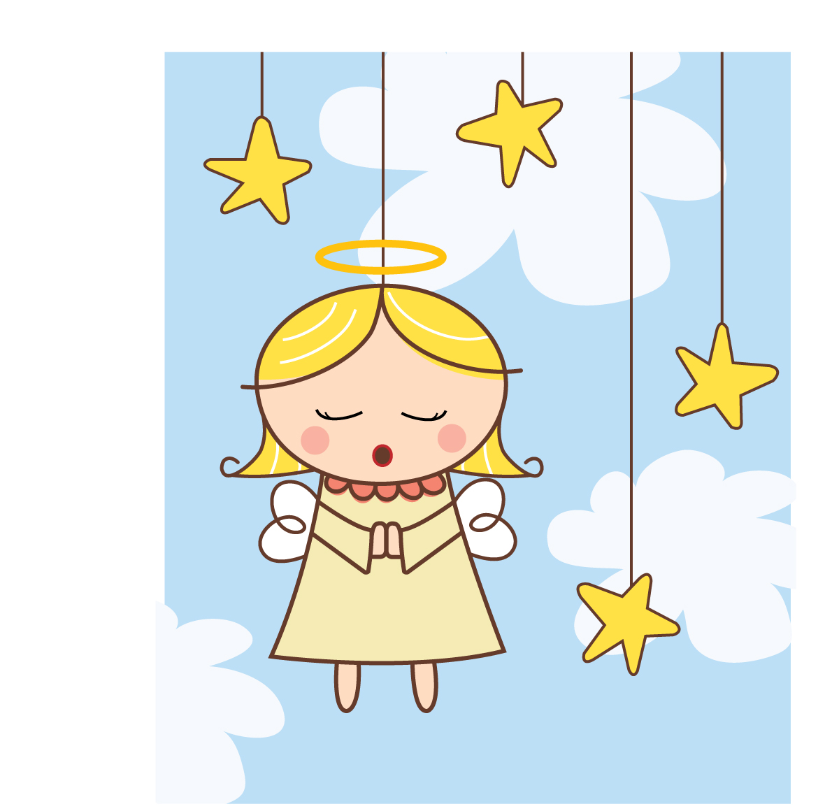 Cartoon angel vector Free Vector