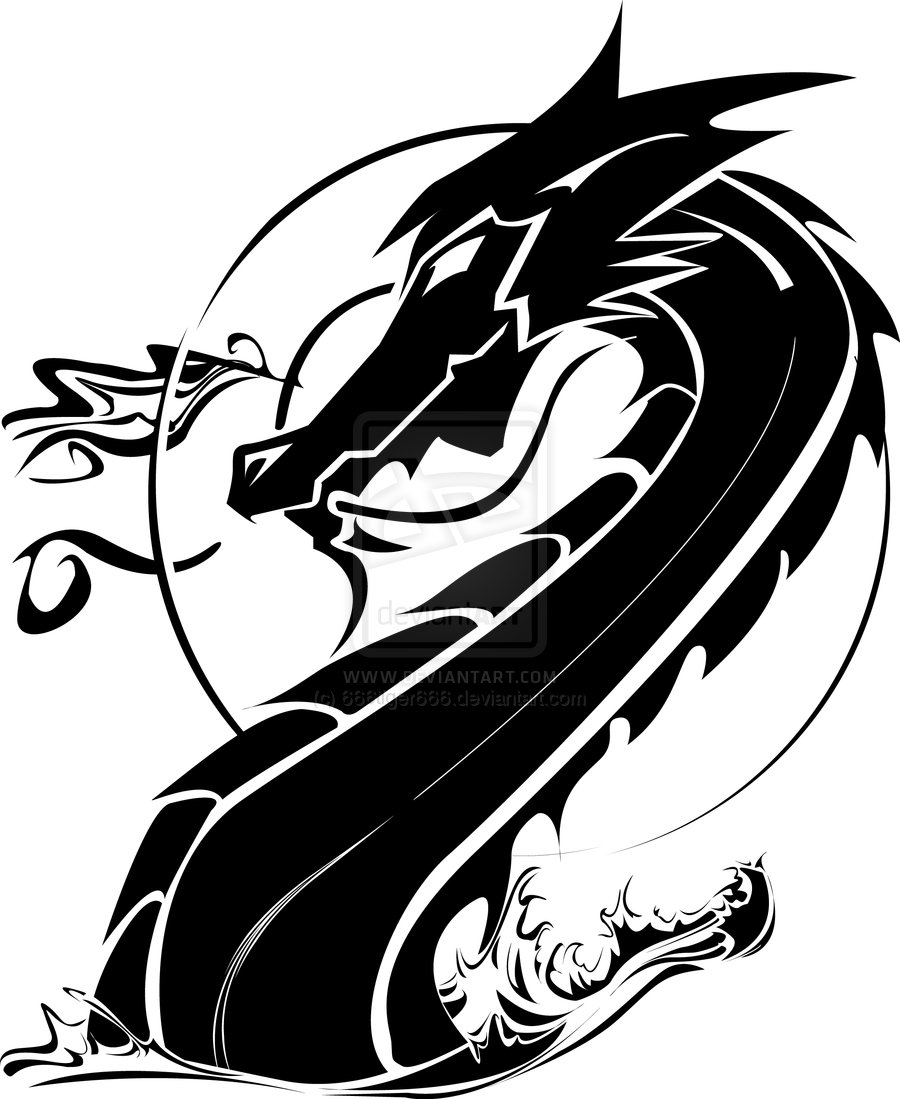 Tribal Dragon Tattoo Sample | Tattoobite.