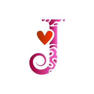 Heart Clipart - Purple Alphabet J with Black Background | Download ...