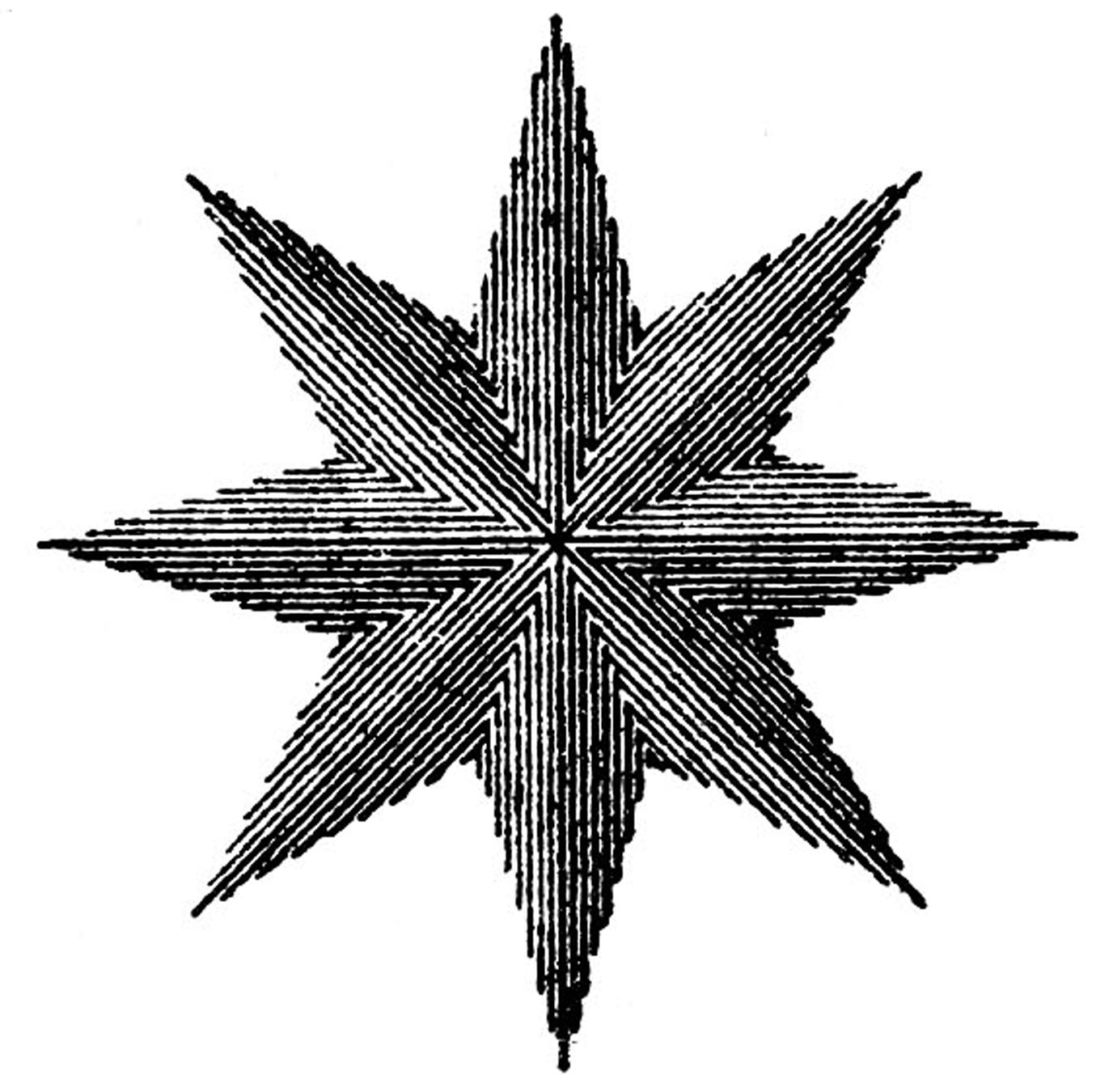Vintage Steampunk Clip Art - Compass Rose - Star - The Graphics Fairy