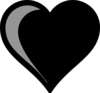 Black Heart Valentine - vector clip art online, royalty free ...