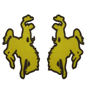 Wyoming Cowboys Metallic Gold Bucking Horse Decals - ClipArt Best ...