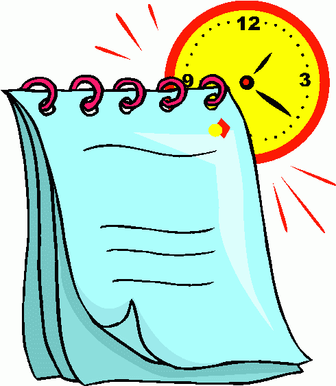notepad_&_clock clipart - notepad_&_clock clip art