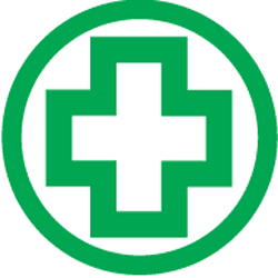 Hard Hat Emblem First Aid Picto - Badges And Emblems - Part No. 45332