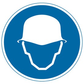 International Symbol Labels - Wear Head Protection - SYM82