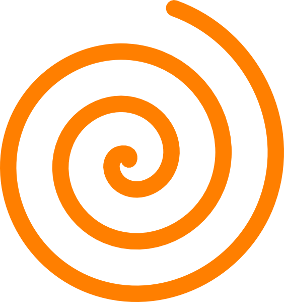 Orange Spiral Clip Art - vector clip art online ...